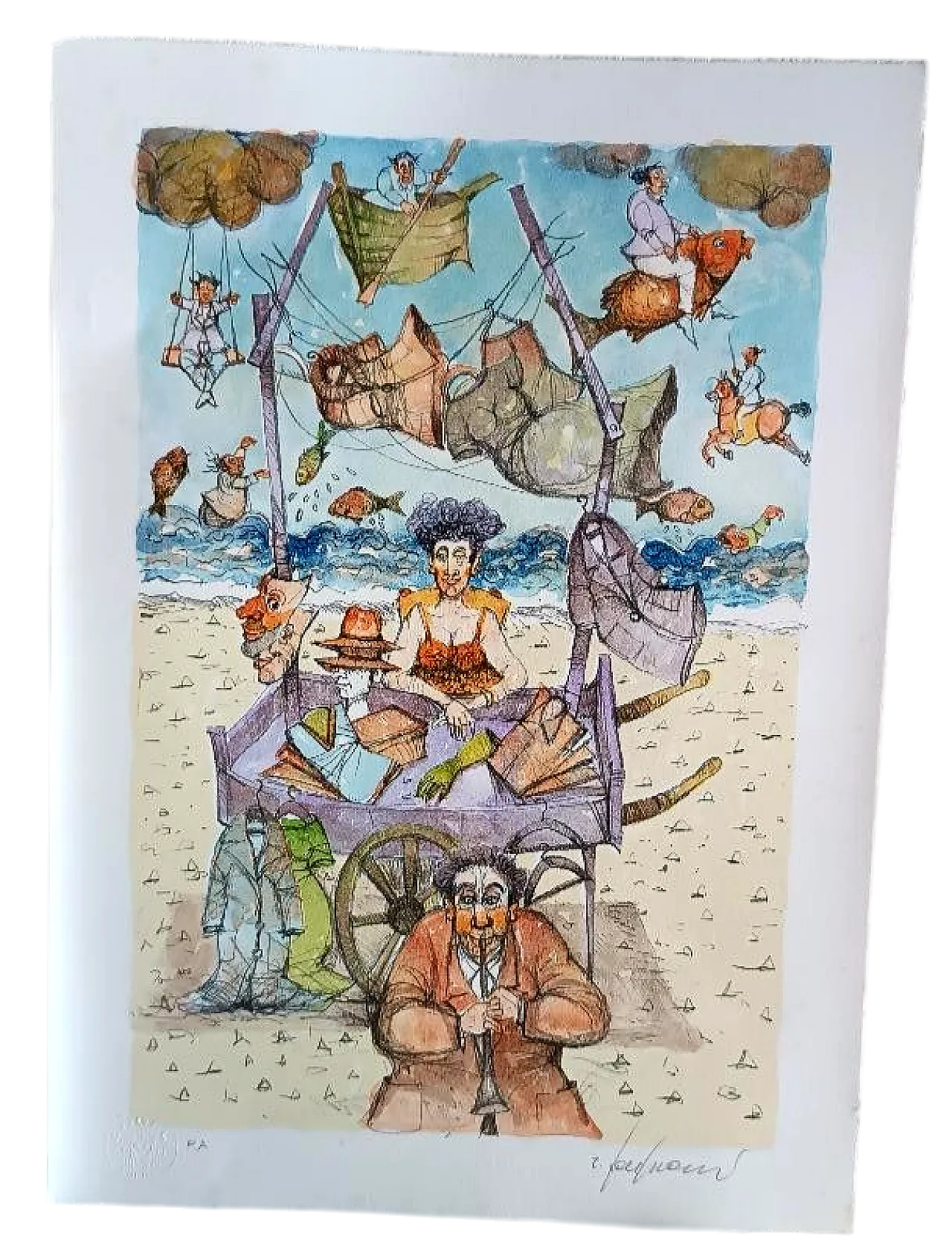 Prova d'autore di Roberto Fontirossi, litografia, '900 8