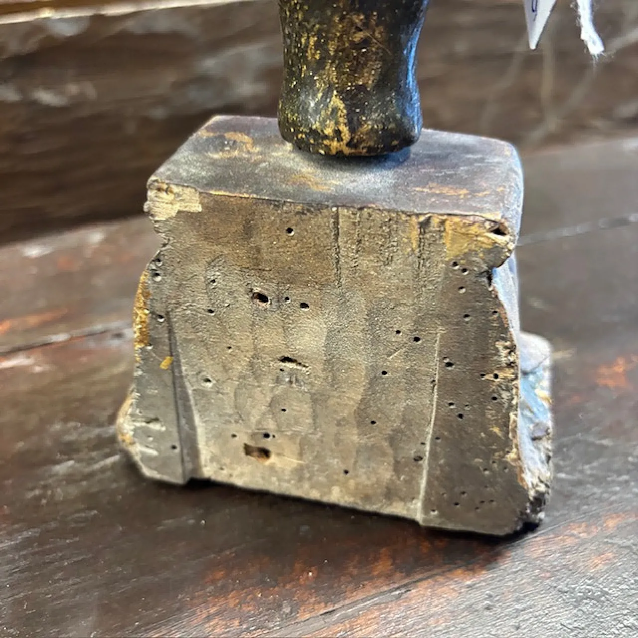 Sculpture of the Madonna on Throne polychrome painted, 17th century 8