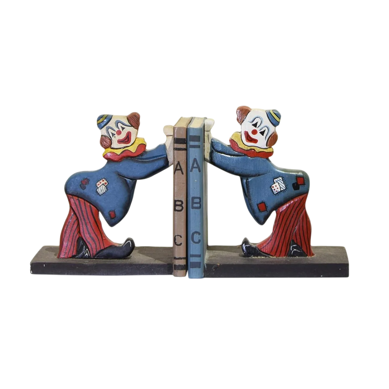 Pair of clown bookends, 1960s 7