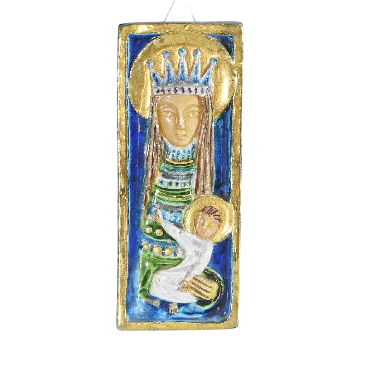 Nativity of San Polo, glazed ceramic bas-relief, 1950s 6