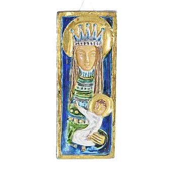 Nativity of San Polo, glazed ceramic bas-relief, 1950s