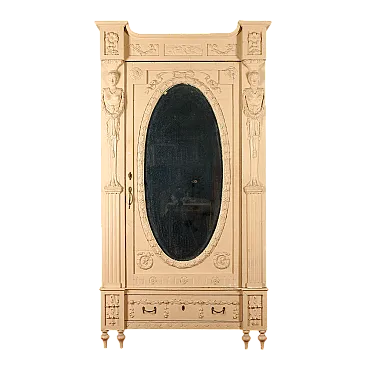 Vis-à-vis wardrobe in papier-mâché, 20th century