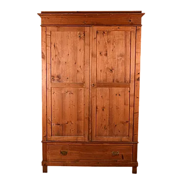 Fir wood wardrobe, early 20th century