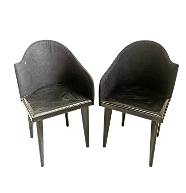 Pair of tuscan armchairs, 80s