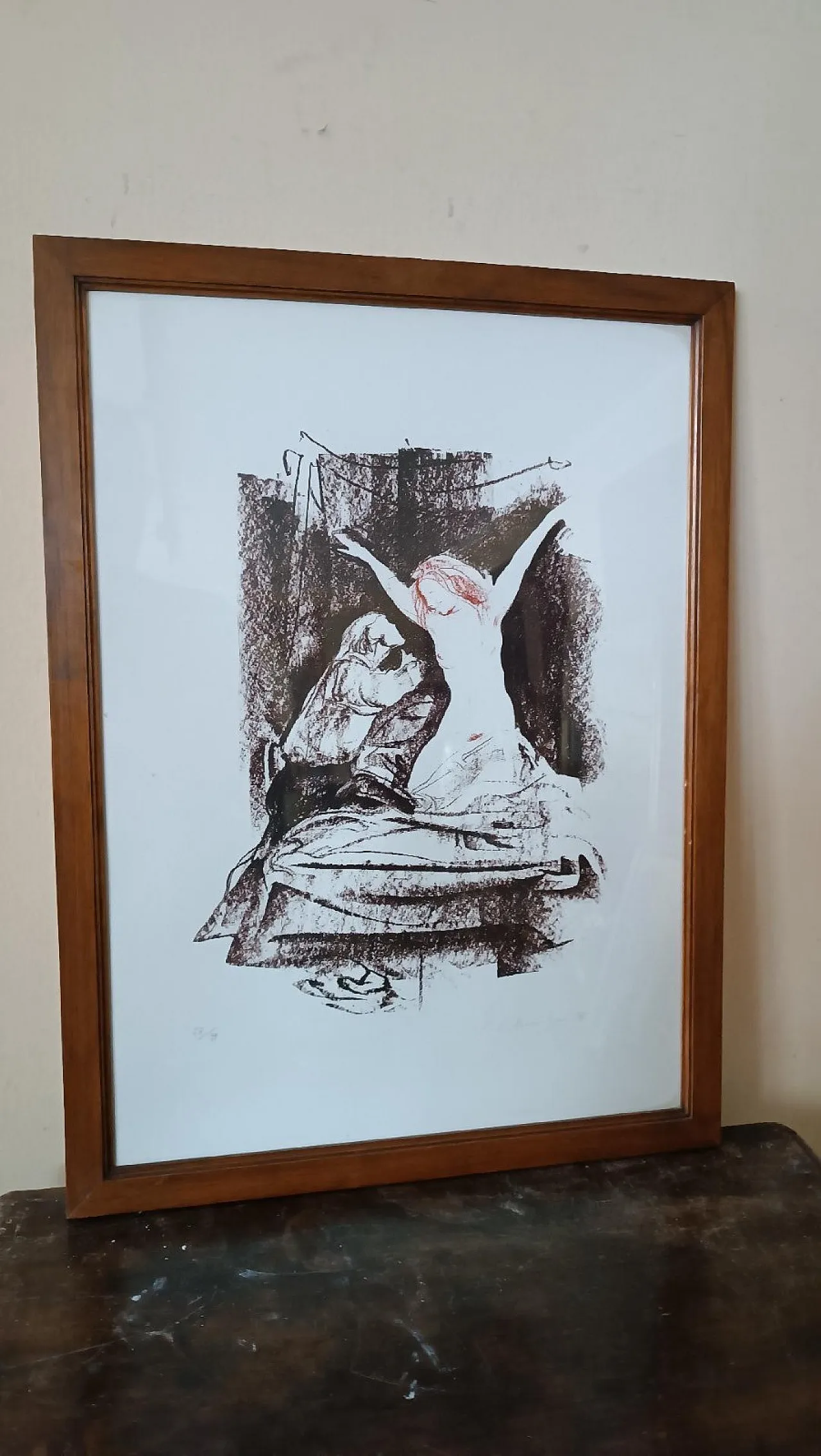 Messer Nicia and Ligurio by Pietro Annigoni, lithograph, 1970s 6