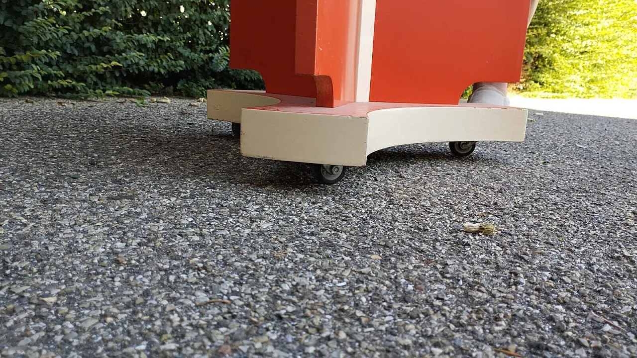 Wooden clothes rack, 1970s 5