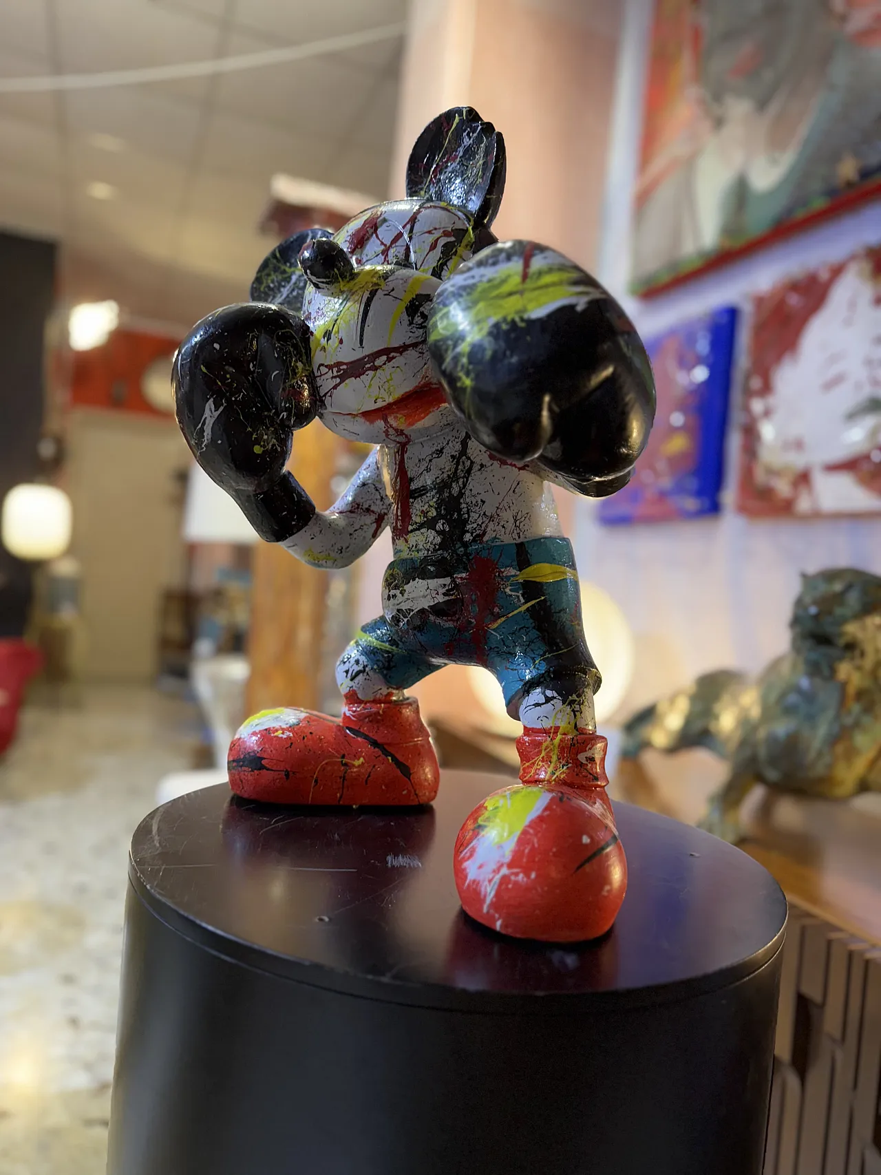 Mickey Mous sculpture in resin, 2000s 3