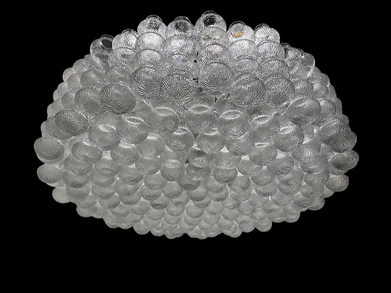 Lampadario a bolle in vetro di Murano, Italia, anni '80 4