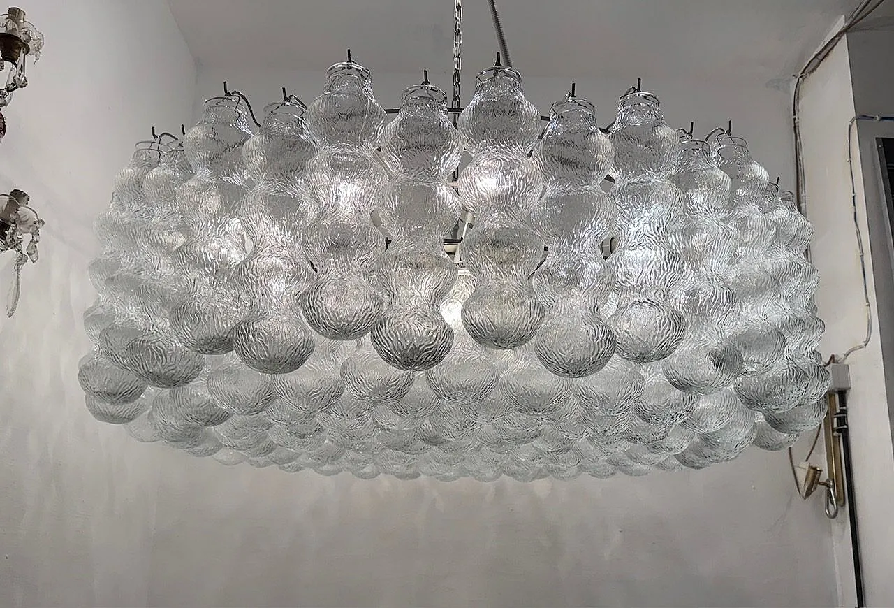 Lampadario a bolle in vetro di Murano, Italia, anni '80 8