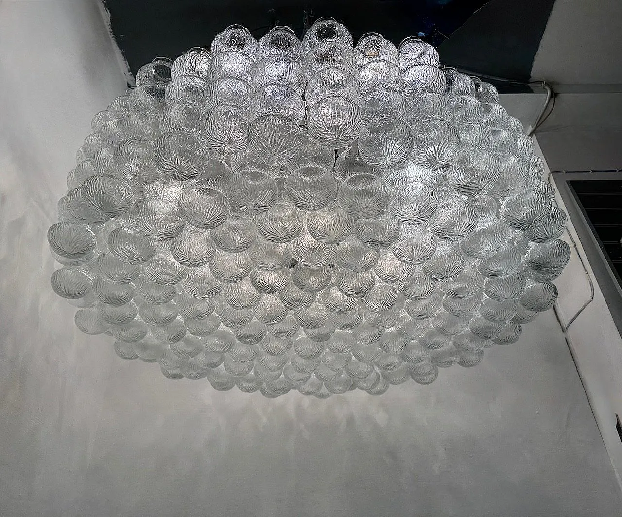 Lampadario a bolle in vetro di Murano, Italia, anni '80 9