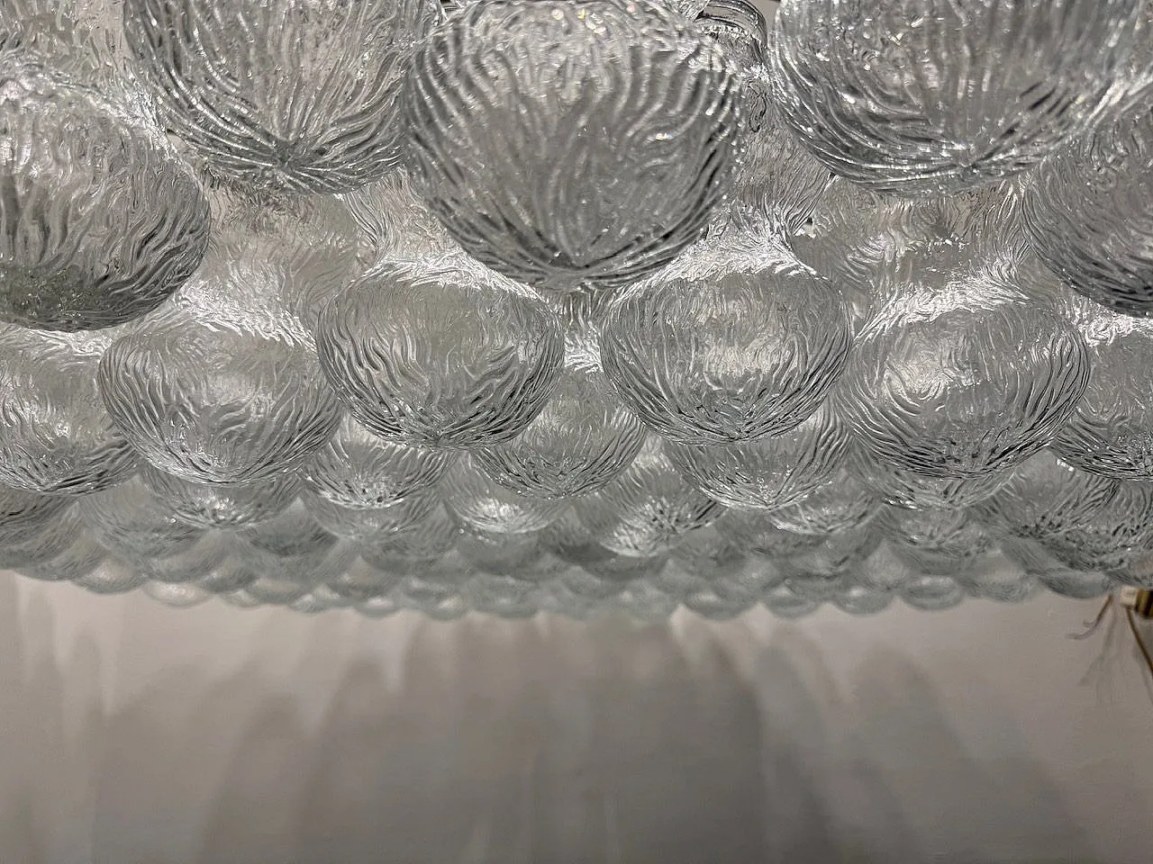 Lampadario a bolle in vetro di Murano, Italia, anni '80 10