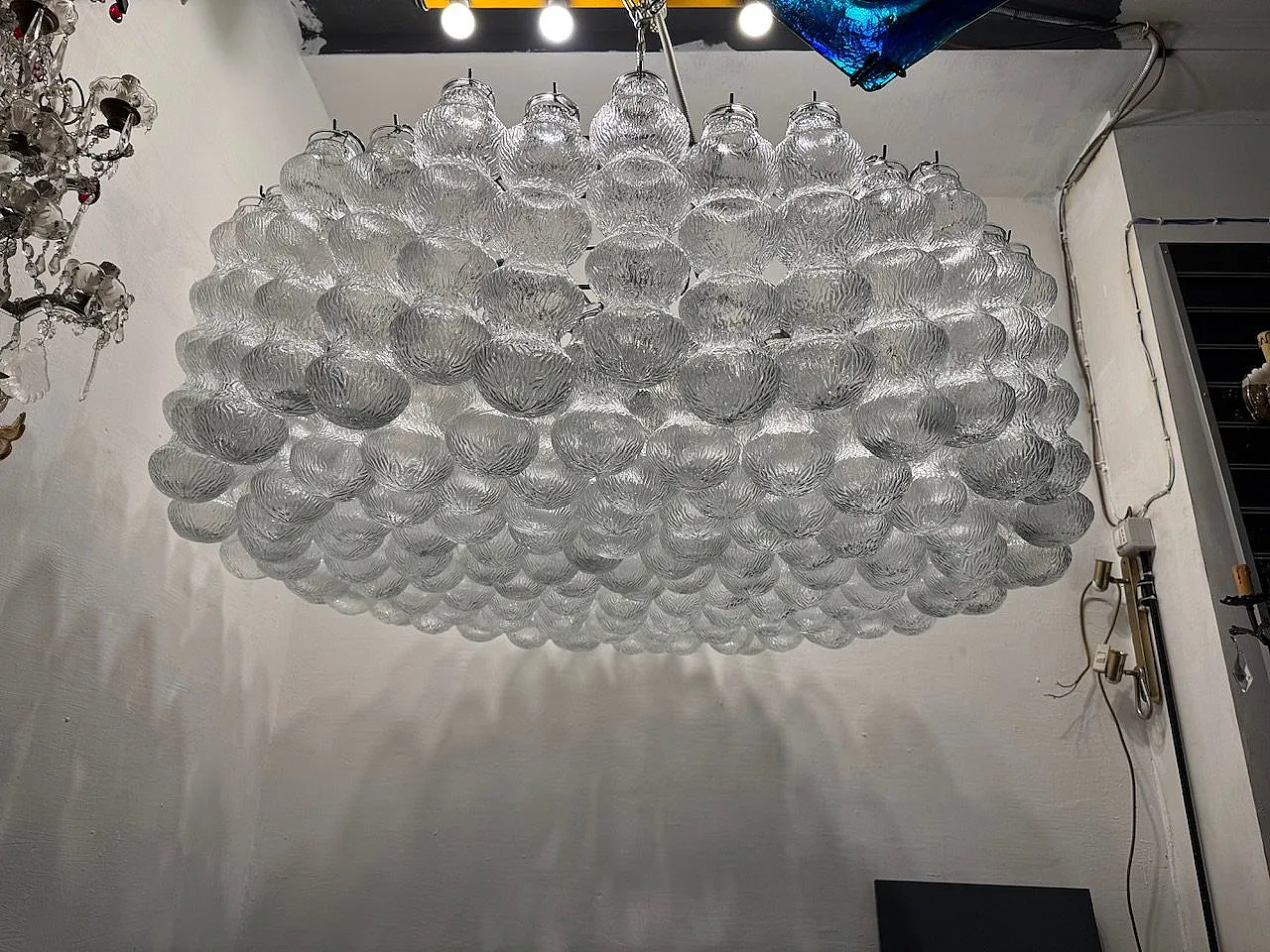 Lampadario a bolle in vetro di Murano, Italia, anni '80 11
