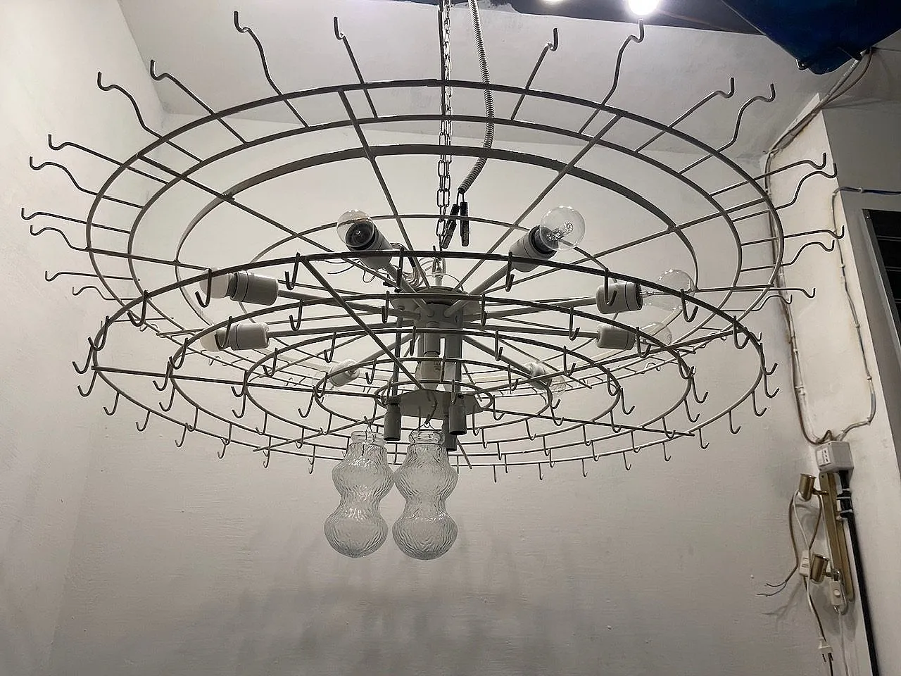 Lampadario a bolle in vetro di Murano, Italia, anni '80 14