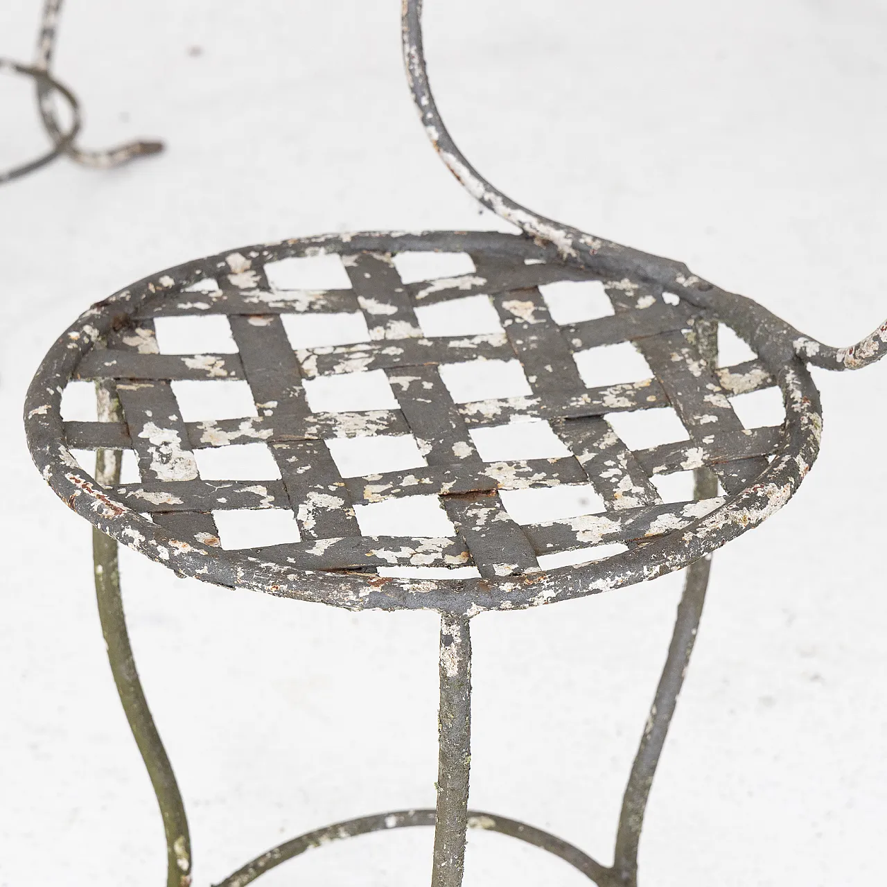 6 Sedie da giardino in ferro battuto, anni '50 3