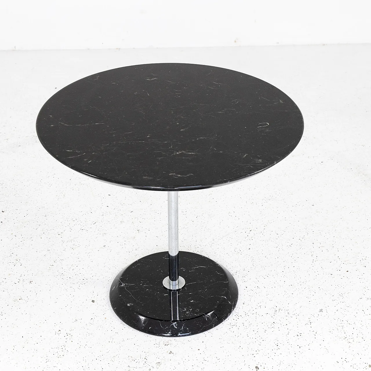 Marquinia black marble round table, 1970s 3