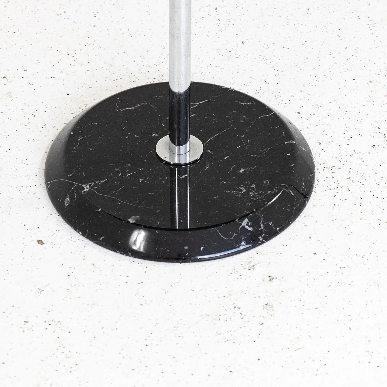 Marquinia black marble round table, 1970s 6