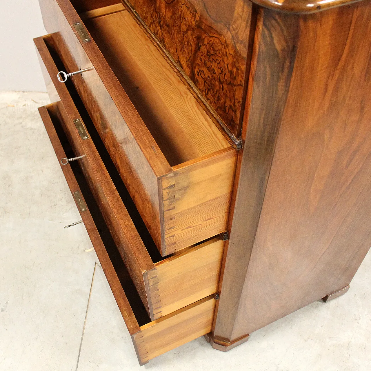 Biedermeier Ribalta Descone Biedermeier in Noce '800 17