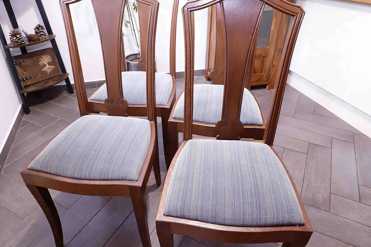4 sedie da pranzo stile Art Nouveau, anni '50 4