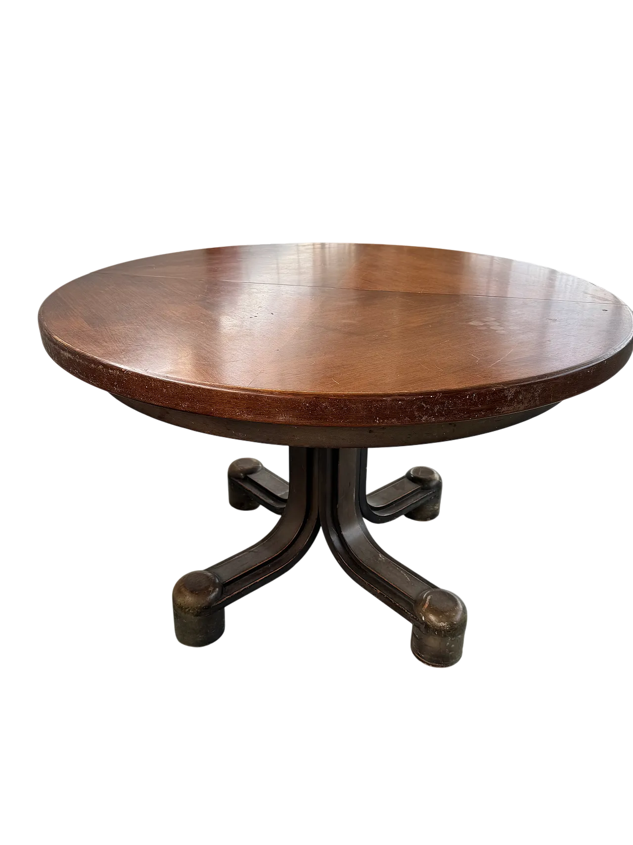 Tavolo da pranzo tondo allungabile 1960 di Gianfranco Frattini 16