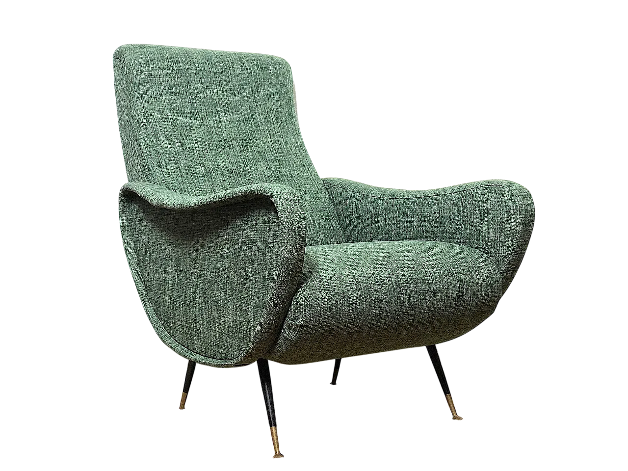 Poltrona Lady stile Marco Zanuso Dark Green, Anni '50 13