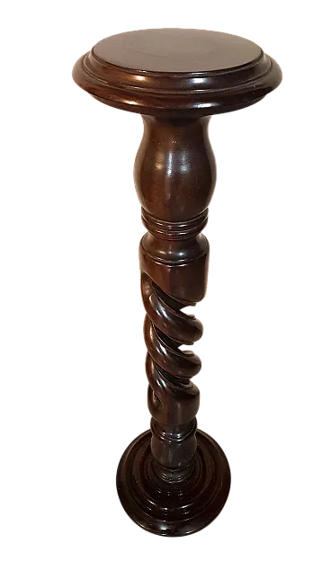 Colonna in legno a lavorazione elicoidale, anni '60