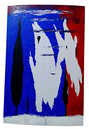 Tribute to Schifano painting spampinated metaphysical