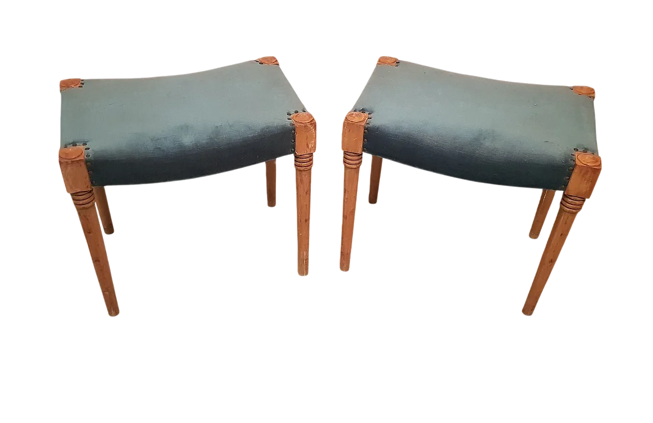 Pair of sticks the wood and velvet, 30s 9