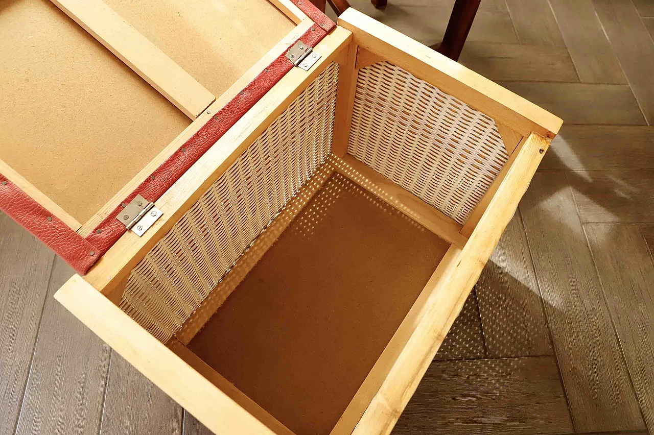 Retro Rattan Chest for Seating and Storage 6