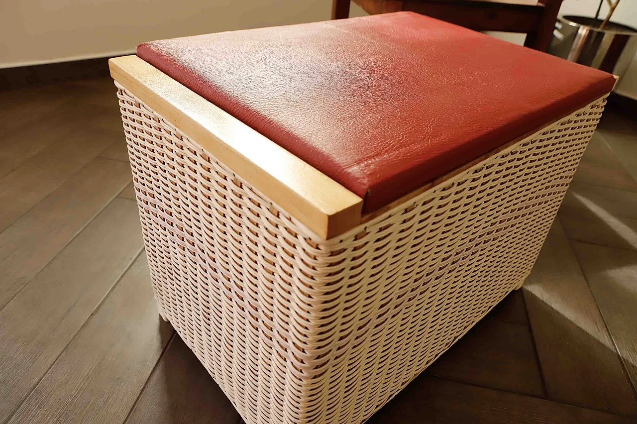Retro Rattan Chest for Seating and Storage 7