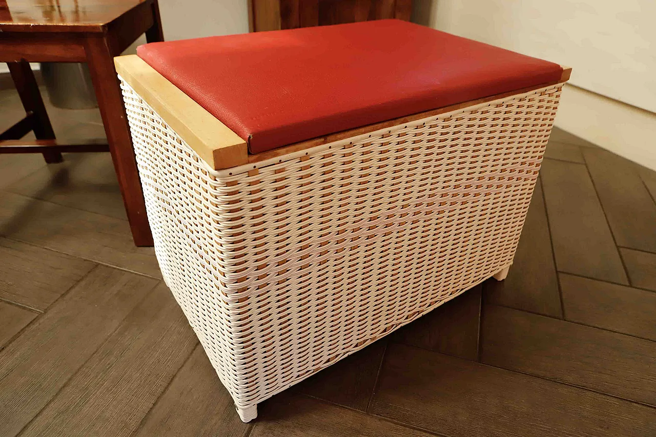 Retro Rattan Chest for Seating and Storage 10