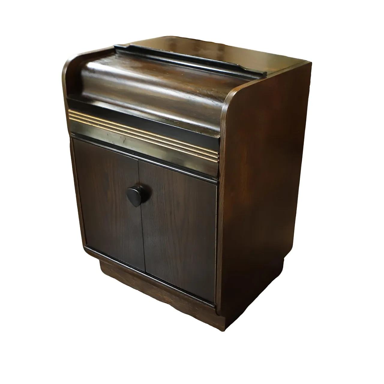 Supraphon Bar Cabinet with Tambour Roll-Top 1