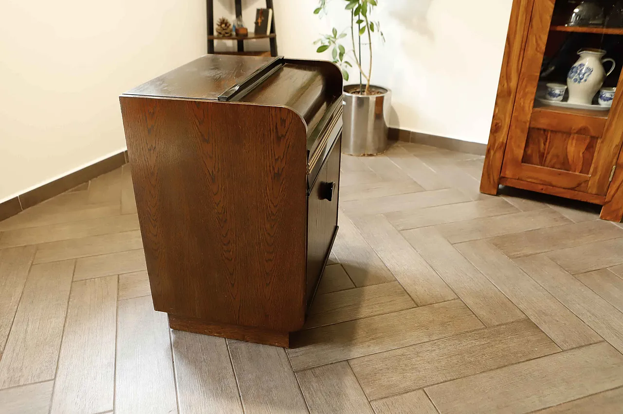 Supraphon Bar Cabinet with Tambour Roll-Top 7