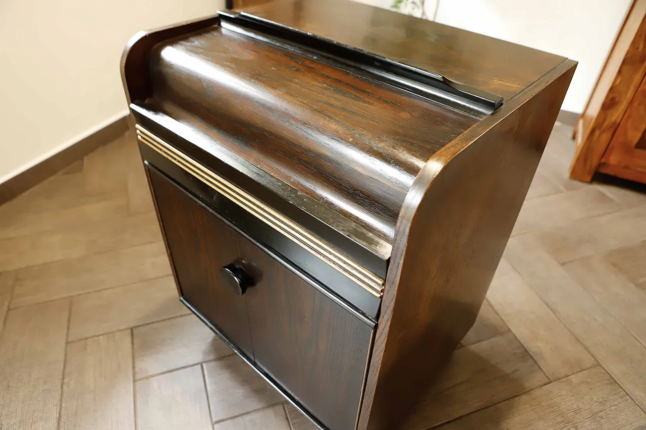 Supraphon Bar Cabinet with Tambour Roll-Top 10