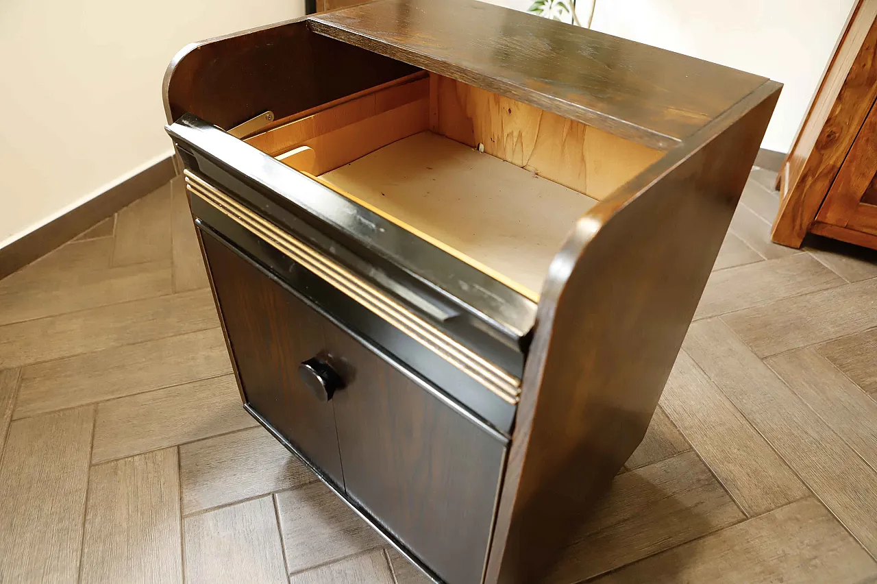 Supraphon Bar Cabinet with Tambour Roll-Top 11