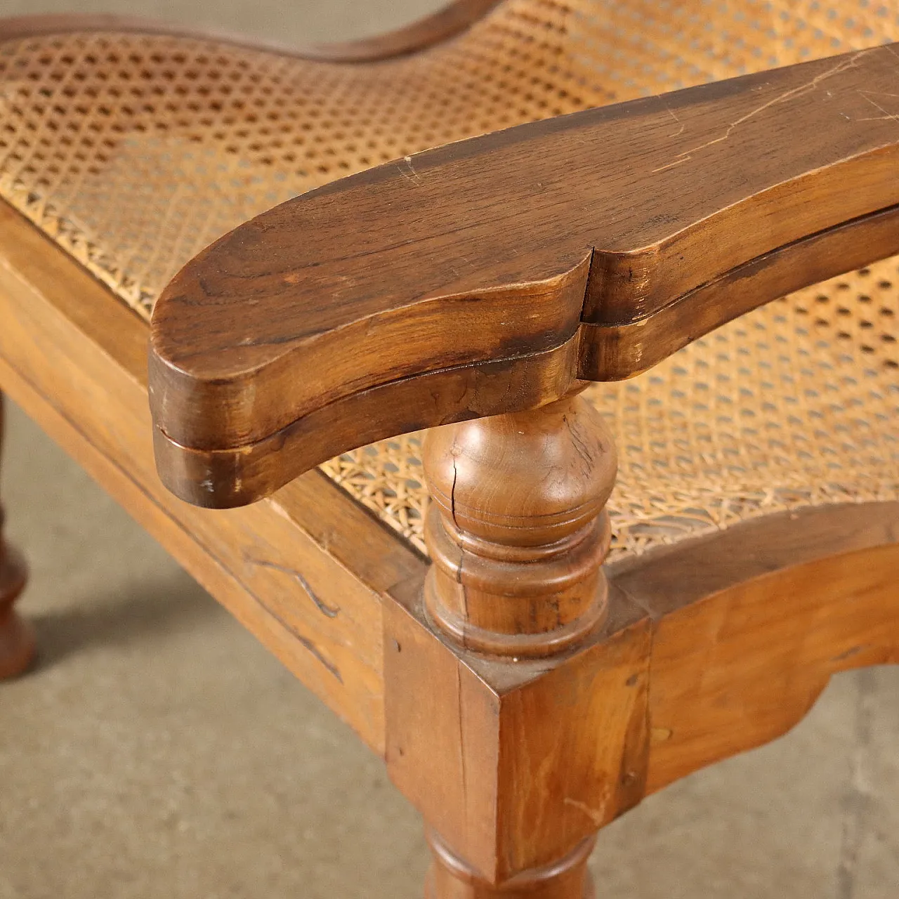 Armchair with trellis seat, 19th century 6