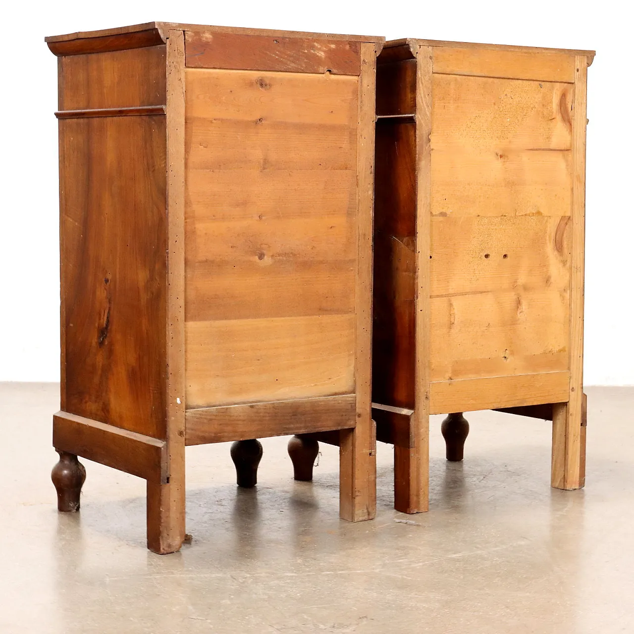 Pair of Umbertino bedside tables, late 19th century 8