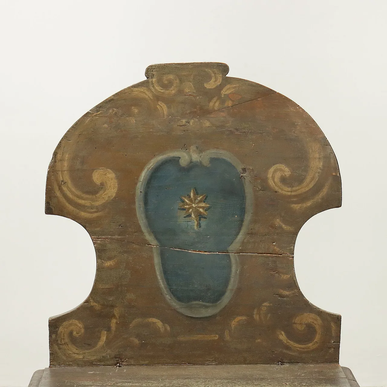 Panchina in stile barocco in abete laccato, '900 3