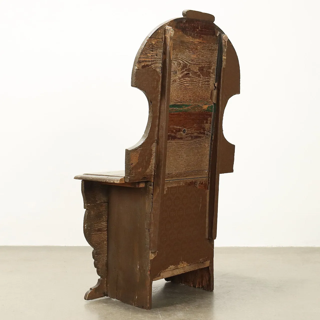 Panchina in stile barocco in abete laccato, '900 7