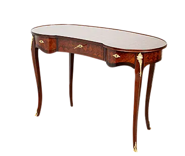 Scrittoio a fagiolo Napoleone III in legni esotici, '800