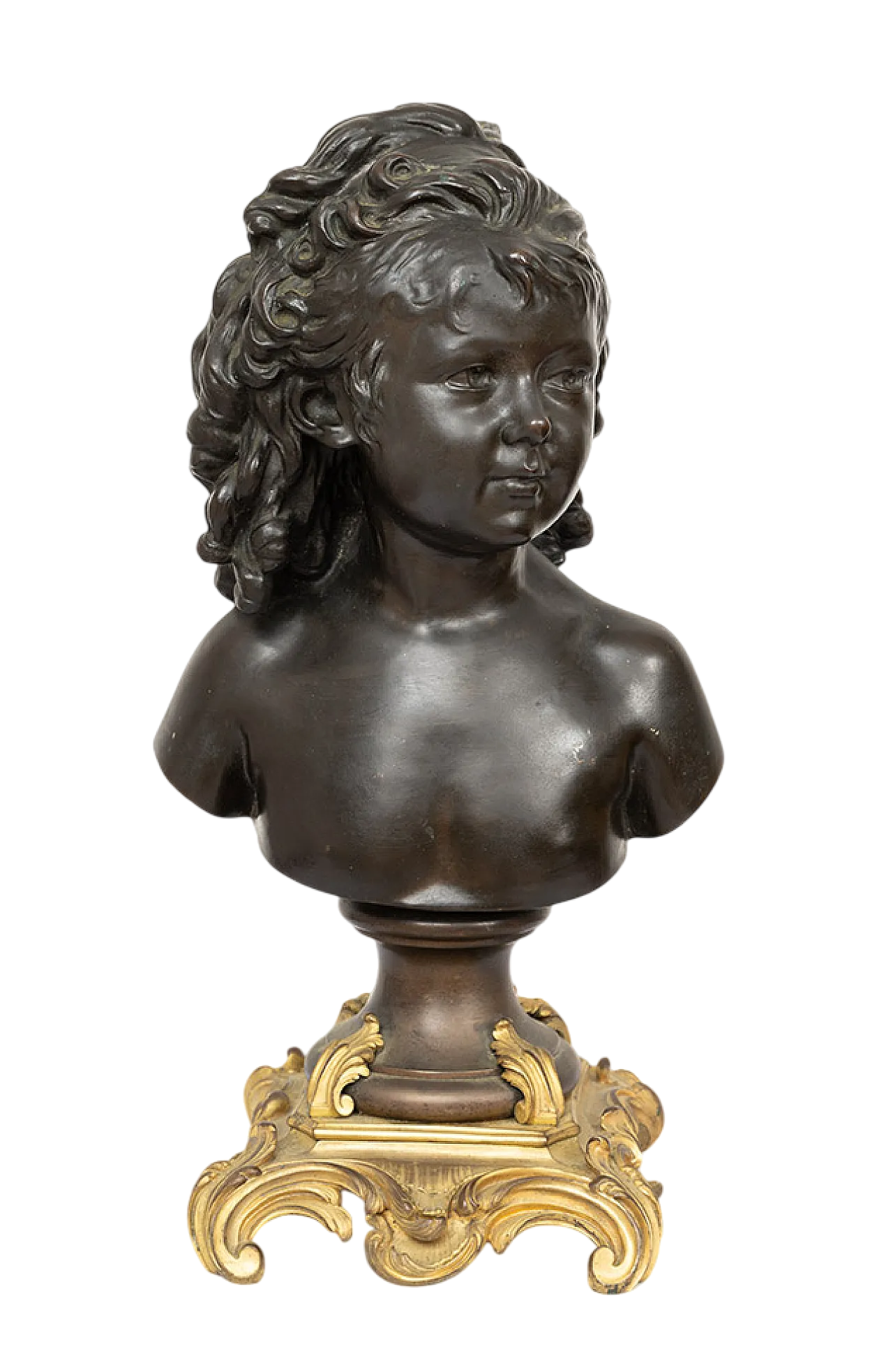Sculpture in glossy bronze and golden bronze signed Houdon, 19th c. 6