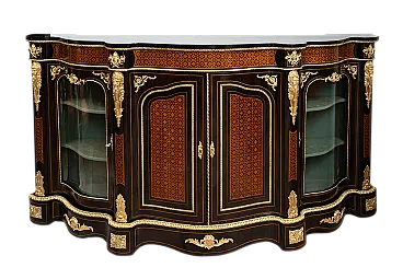 Sideboard Napoleon III in precious exotic woods, 19th century