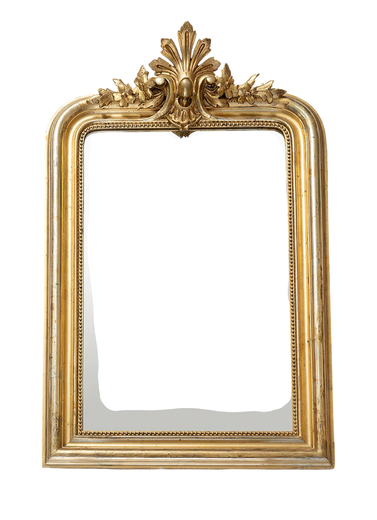 Ancient mirror Napoleon III in golden and carved wood. 5