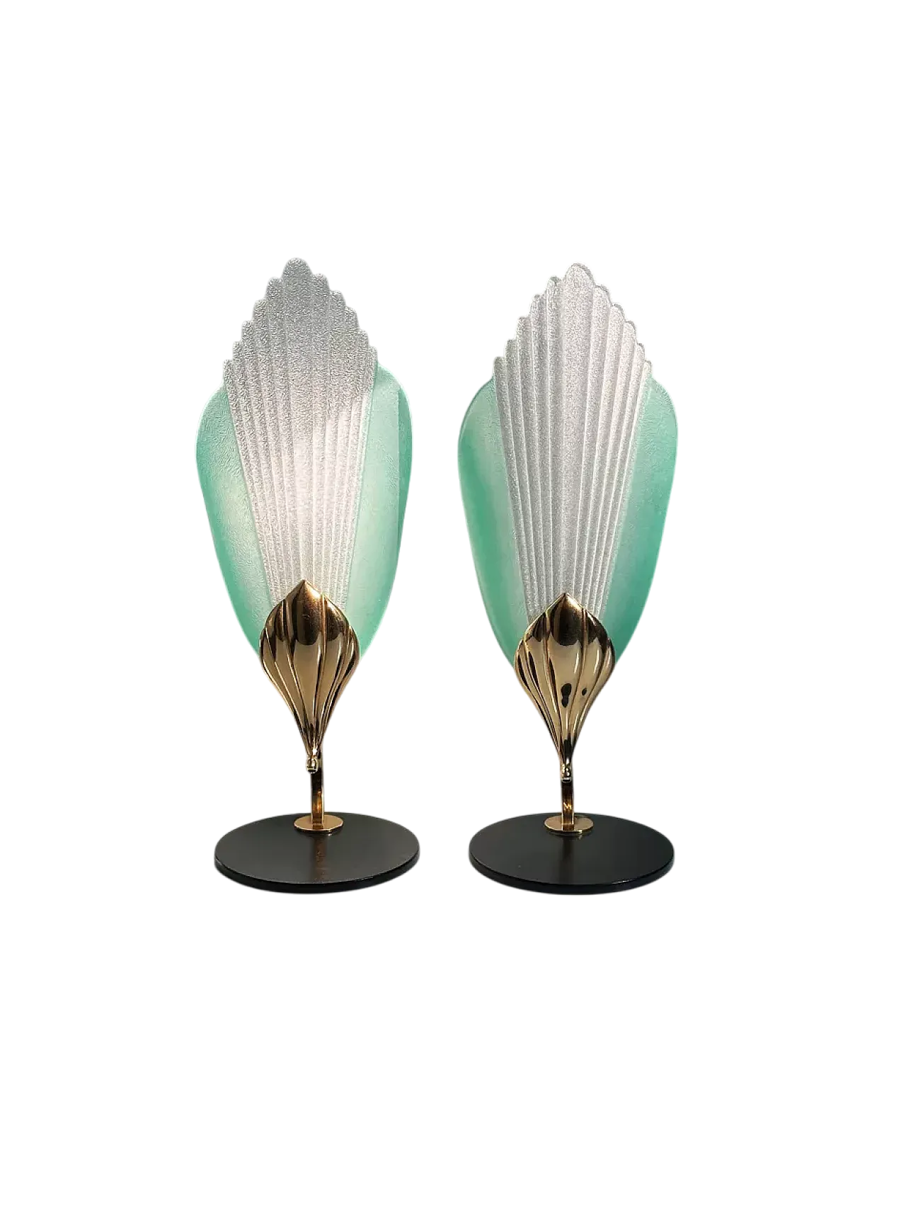 Pair of Nefertiti Murano table lamps Postmodern, 80s 9
