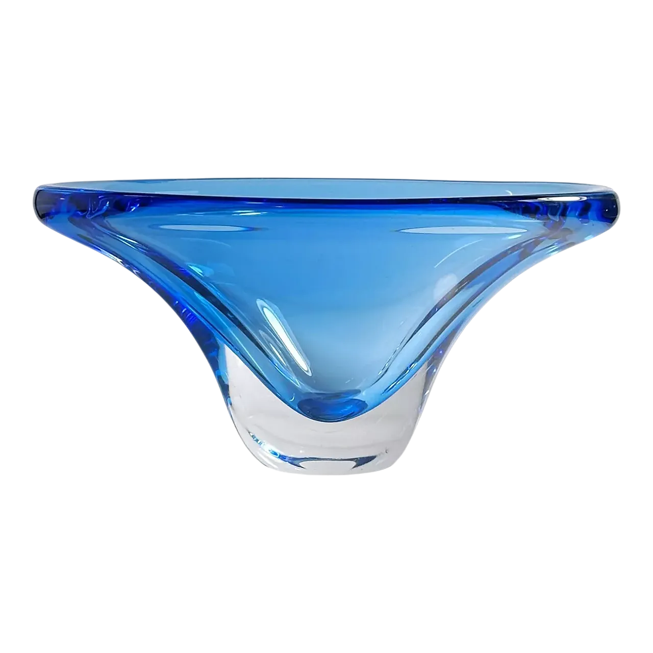 Large crystal glass fruit bowl by Focke & Meltzer Amsterdam 9