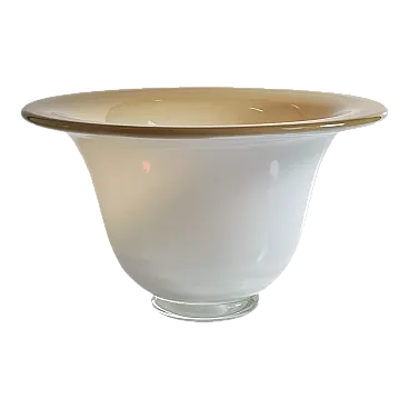 Mid Century Murano Fruit Bowl Opalina Milk Glass