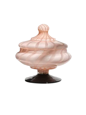 1950s Murano Opaline Glas Bonbonniere