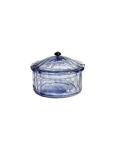 Italian Art Deco Crystal Glass Bonbonniere, 1930s