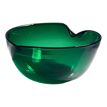 Ciotola di vetro fatta a mano di Glasstorm Scotland, anni '50