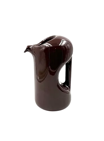 Vase/Brocca in Ceramic Space Age Brown, the Picchio Italy 1970s