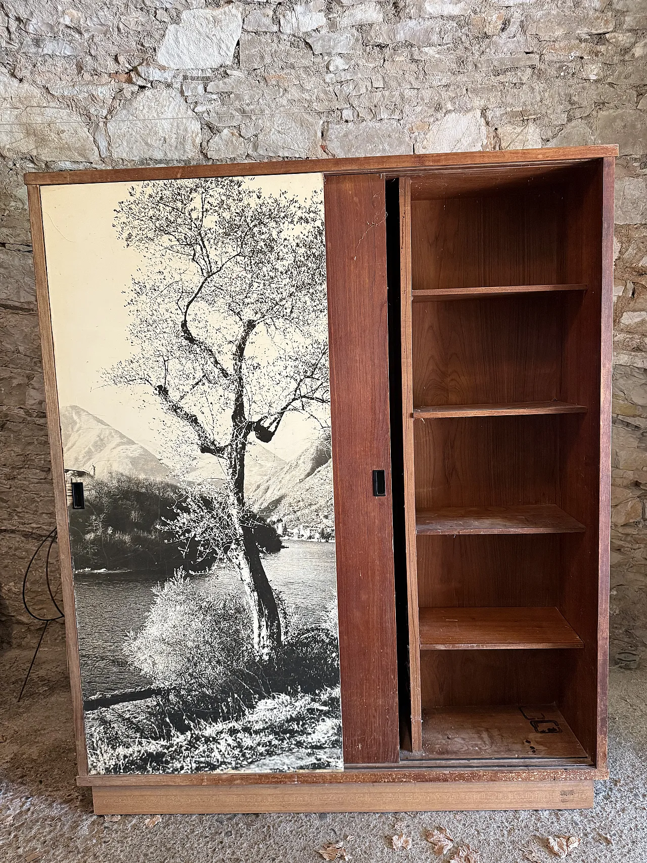 Entryway wardrobe with photography, 1970s 3